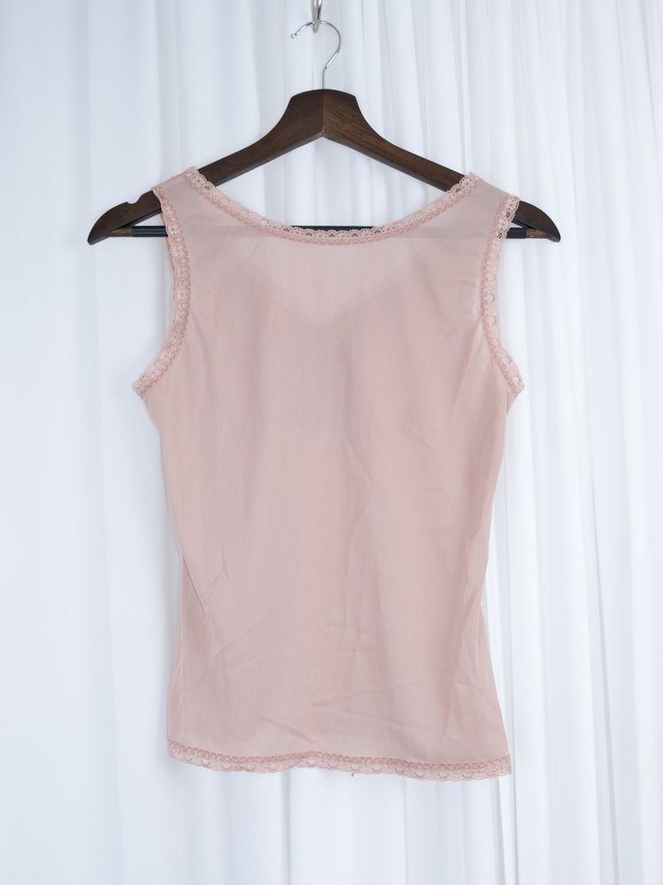 PINK LACE TRIM RIBBON TOP 6