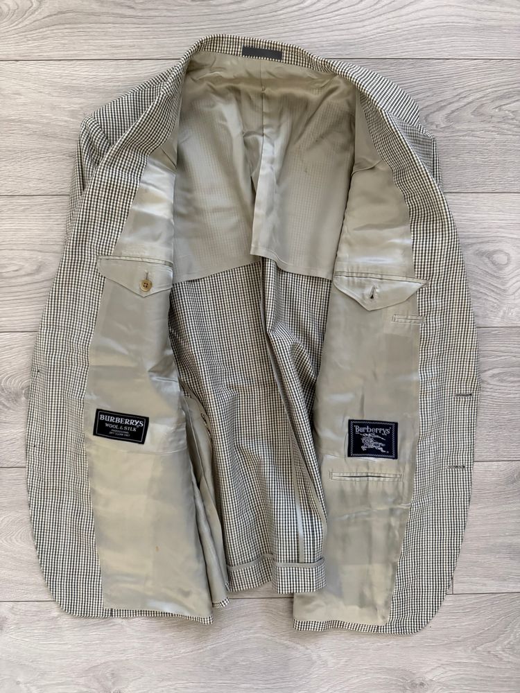 Burberry 1980s 2B Silk Wool Sports Blazer Jacket - Size XXL 6