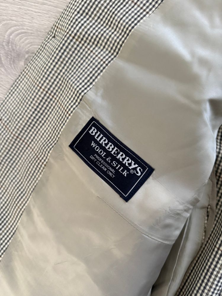 Burberry 1980s 2B Silk Wool Sports Blazer Jacket - Size XXL 9