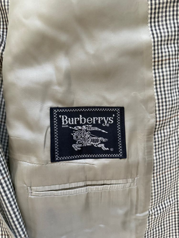 Burberry 1980s 2B Silk Wool Sports Blazer Jacket - Size XXL 2