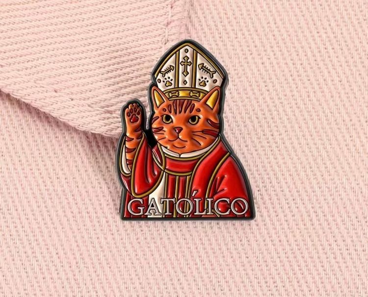 Other Gatolico Cat Enamel Pin product image