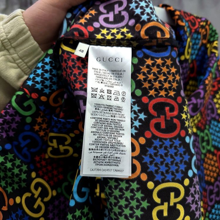Gucci GG Psychedelic Silk Bowling Shirt (48) image 2