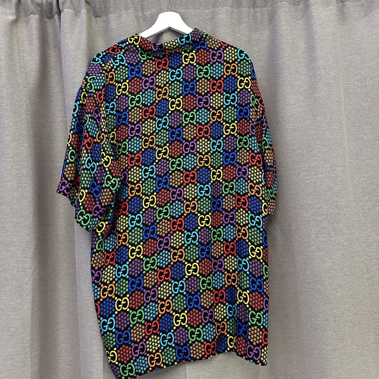 Gucci GG Psychedelic Silk Bowling Shirt (48) image 4