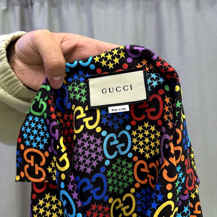 Gucci GG Psychedelic Silk Bowling Shirt (48) image 3