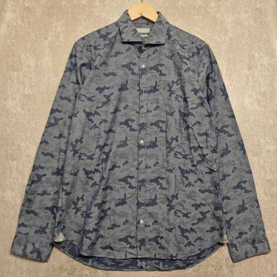 Camicia Uomo Michael Kors Camouflage Blu – Slim Fit – Taglia M
