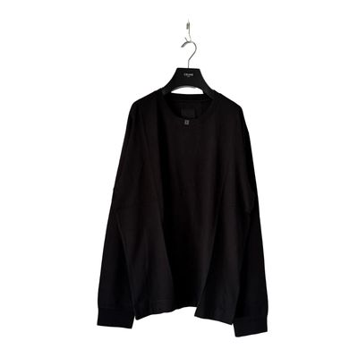 Givenchy Black 4G Collar Logo Oversized Long Sleeve T-Shirt
