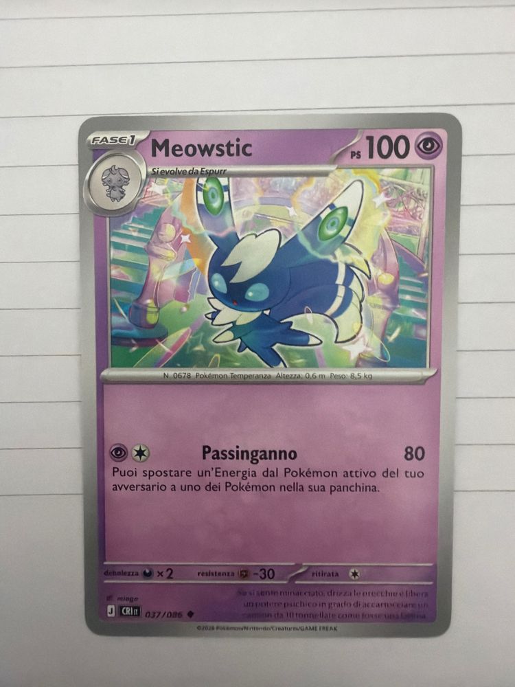 Meowstic Pokémon Card imagen 1