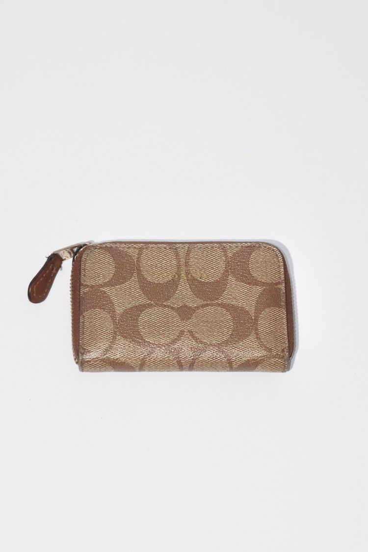 Coach Coach Zip Around Coin Case in Canvas Brown product image
