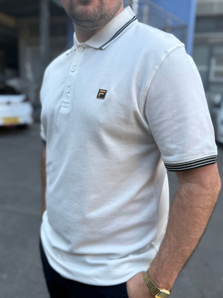 Immagine di Fila Gold Soren Polo With Tipping in White 2