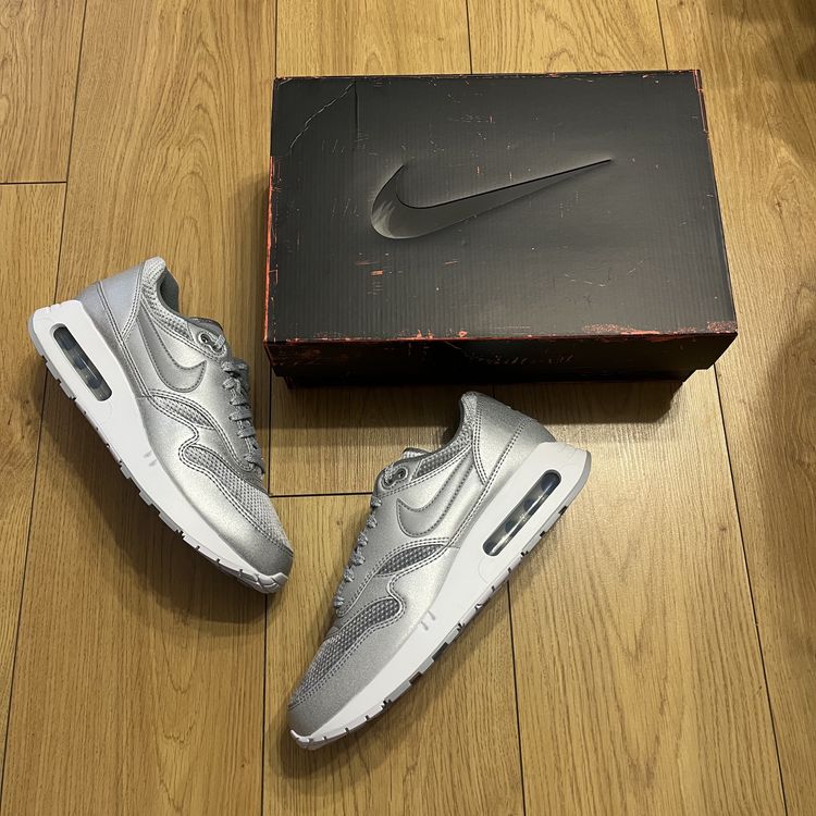 BNWB Nike AirMax 1 ‘86 OG Sneaker ‘Metallic Silver’ Trainers, Grey White
