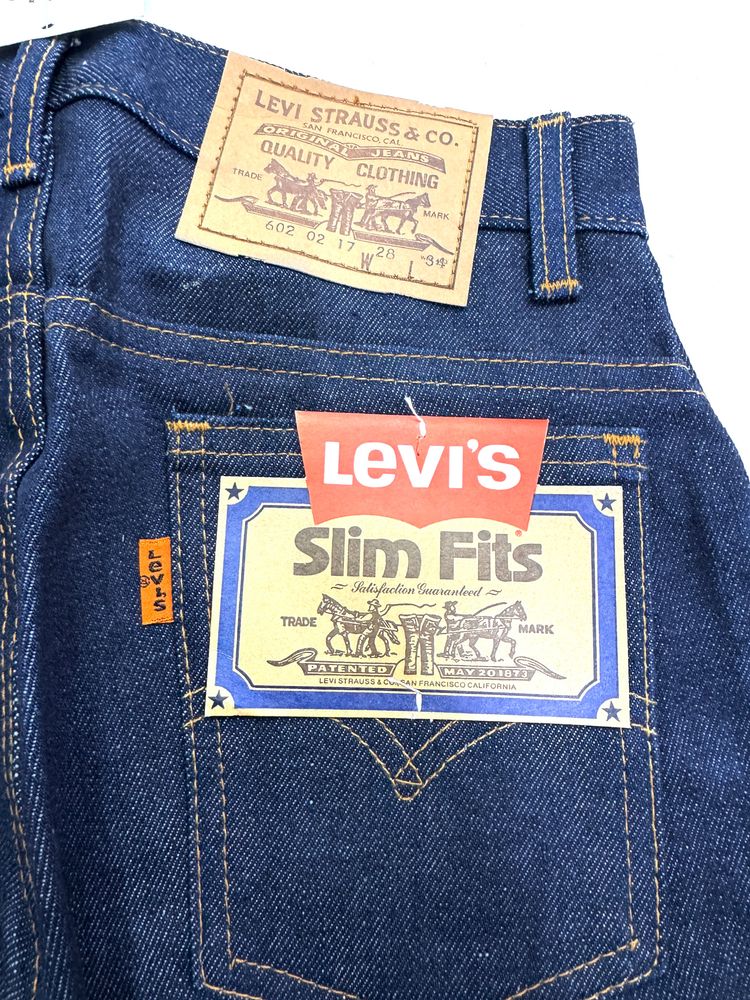 Levi's 602 Bell Bottoms Flare boot cut W28 L34 orange tab made in France anni 70' Talon zip 5