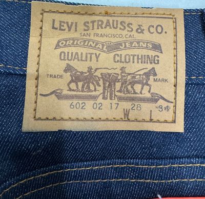 Levi's 602 Bell Bottoms Flare boot cut W28 L34 orange tab made in France anni 70' Talon zip 9