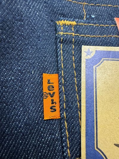 Levi's 602 Bell Bottoms Flare boot cut W28 L34 orange tab made in France anni 70' Talon zip 8