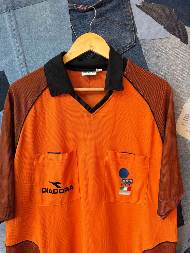 Diadora Orange And Brown Sports Shirt image 2