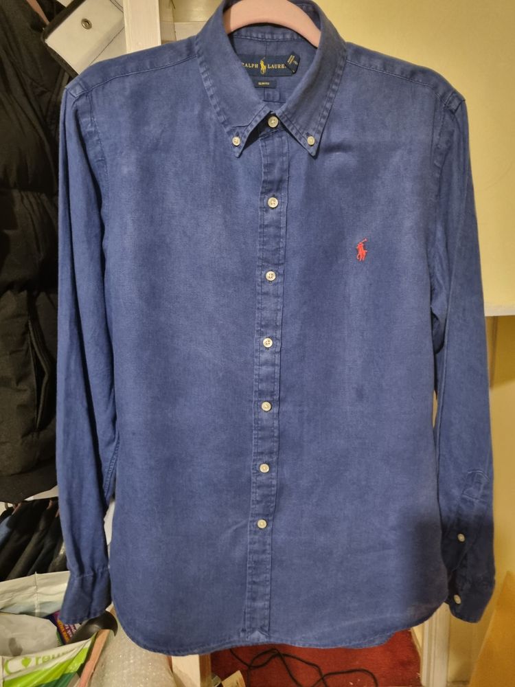 Ralph Lauren Slim Fit Blue Button-Down Shirt