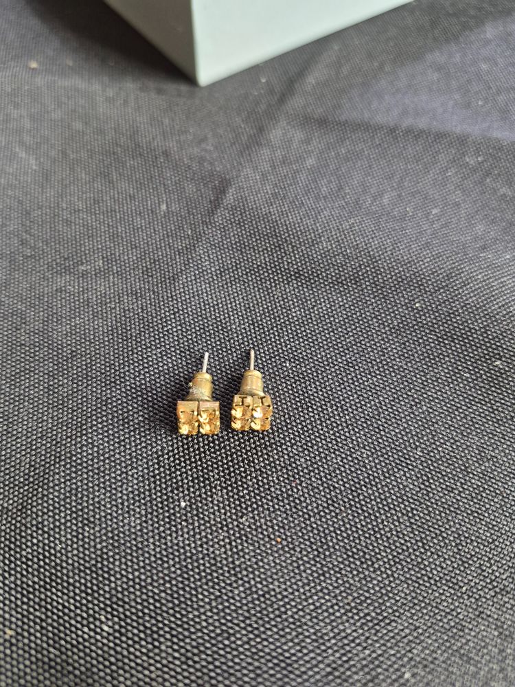 Gold Stud Earrings image 1