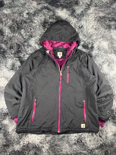 Carhartt Black And Pink Hooded Jacket
