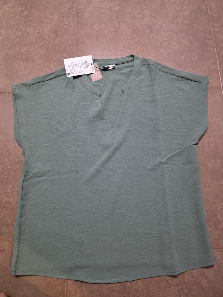 Jdy Green V-Neck Top image 1