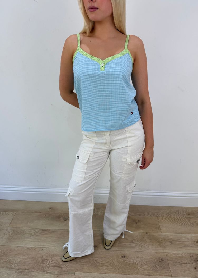 Immagine di medium blue and green tommy hilfiger cami top 9