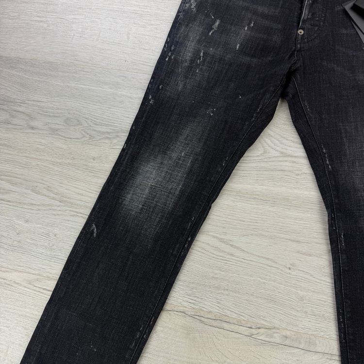 Dsquared2 Men’s Black Distressed Skater Jeans - 44 (Uk 30) imagen 8