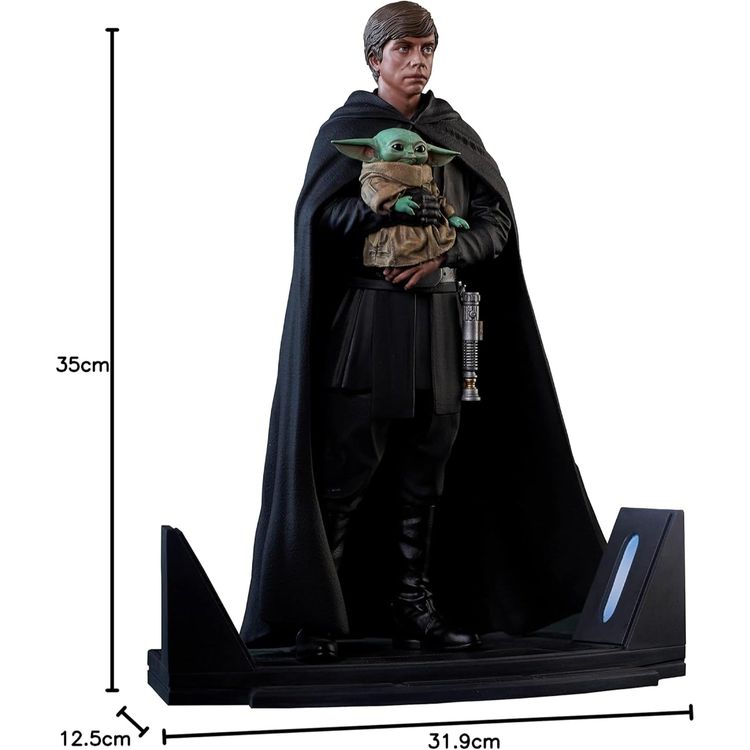 Gentle Giant Star Wars The Mandalorian Luke Skywalker And Grogu Premier Collection Statue 6