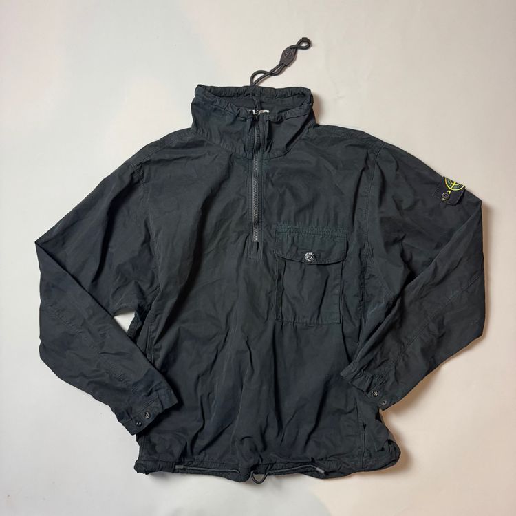Stone Island Stone Island 1/4 Zip Black Smock Overshirt - Large product image