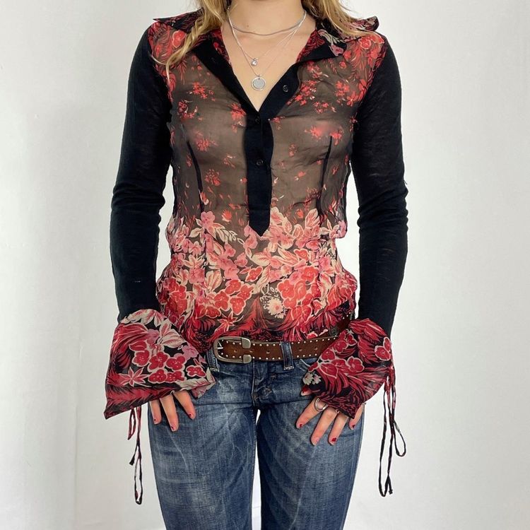 Max&Co. Floral Sheer Blouse