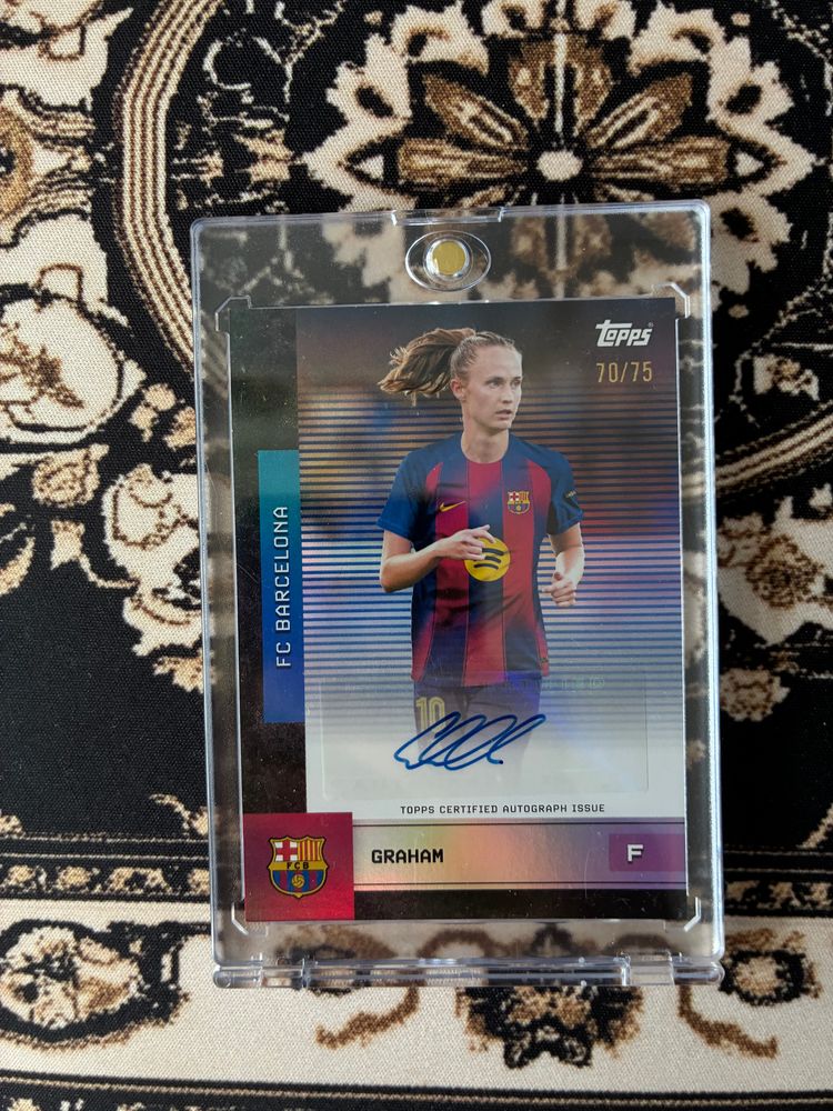 Graham Hansen Auto /75 topps barcelona team set 