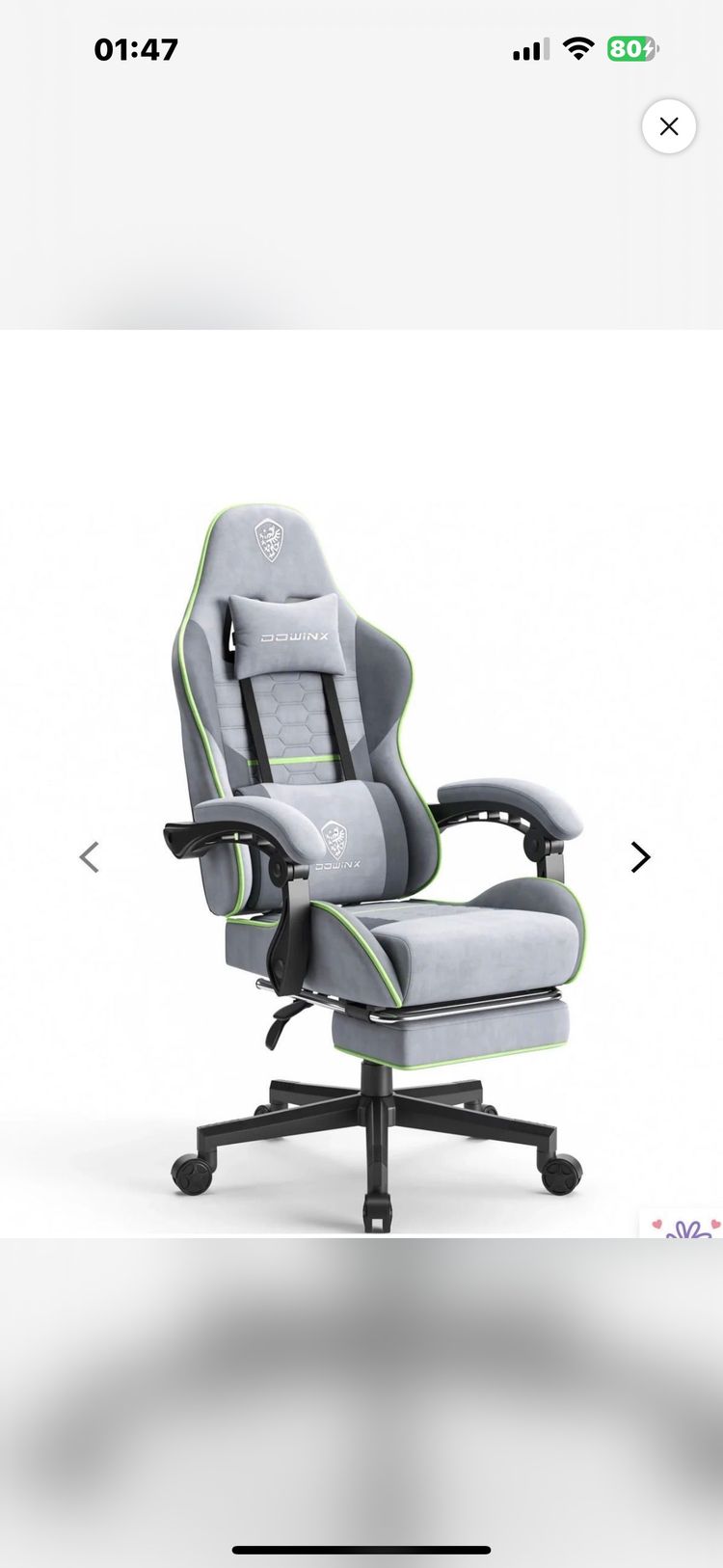 Other Grey Gaming Chair BNWT boxed product image