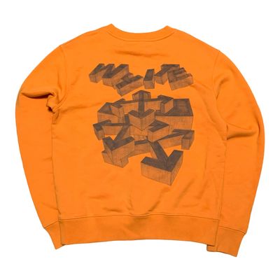 Off White Medium Arrows Graphic Orange Sweatshirt Crewneck Virgil Abloh