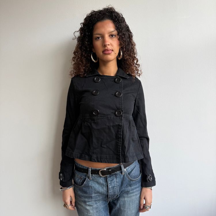 Black denim peacoat - Size S image 5