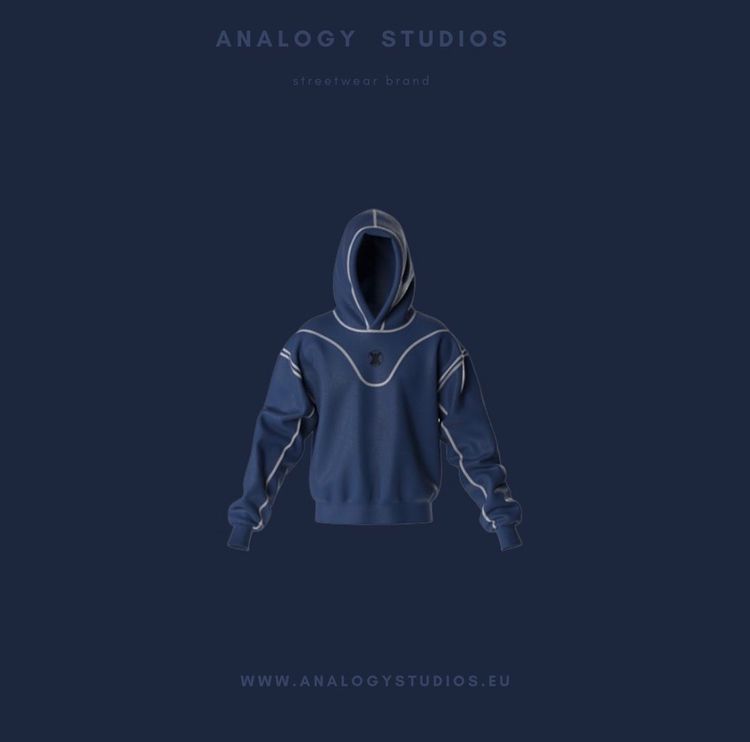 Analogy Studios Navy Blue Hoodie