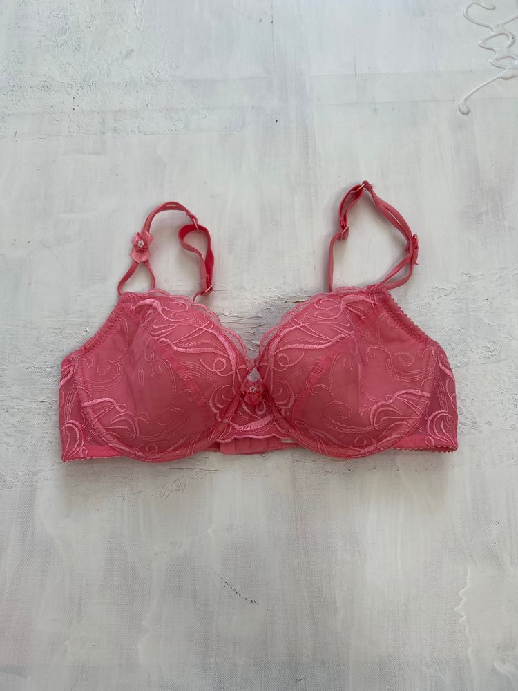 FRUITY DROP | medium pink lace bra image 7