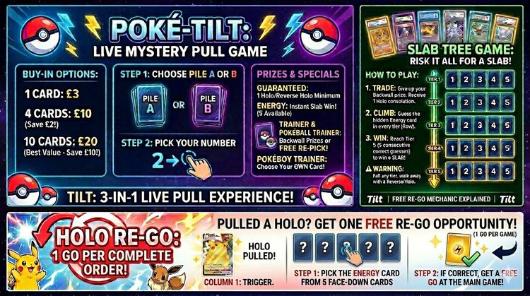 Poké-Tilt Live Mystery Pull Game 4 Dips image 1