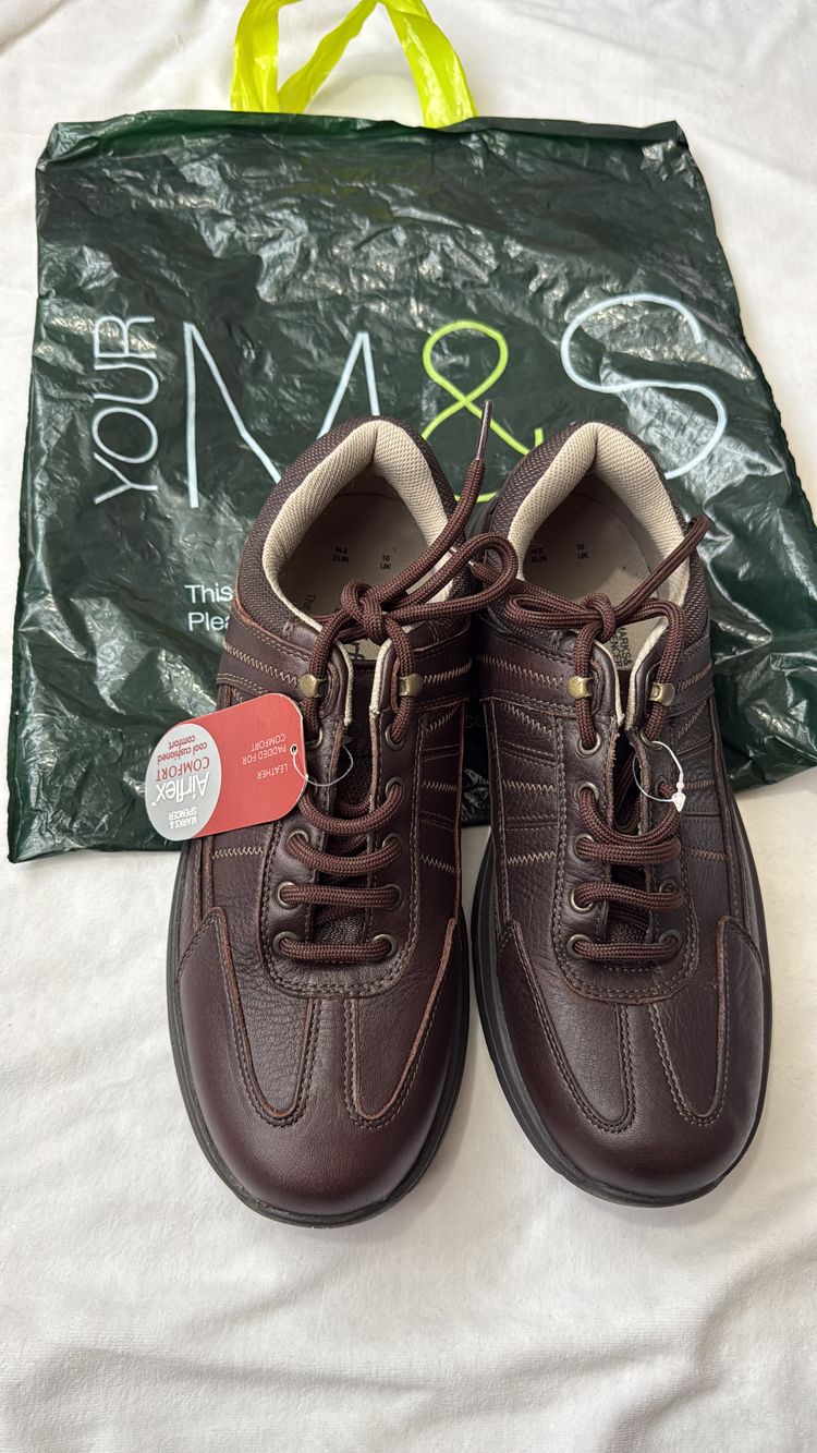 Marks & Spencer Airflex Wide Fit Leather Comfort Shoes