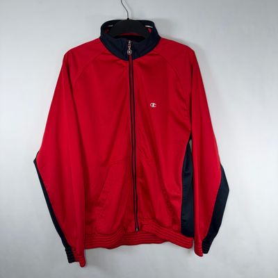 Champion Red And Black Zip-Up Jacket