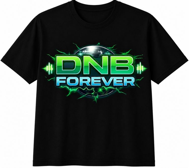 Black Graphic T-Shirt DNB FOREVER 