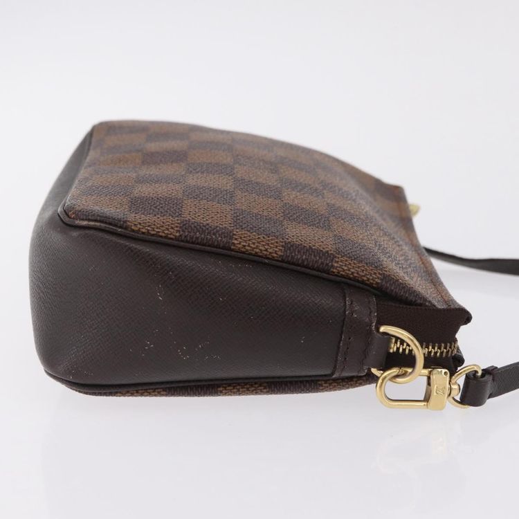 LOUIS VUITTON Damier Ebene Trousse Makeup Pouch N51982 LV Auth ka6856 - Jerrillo image 4