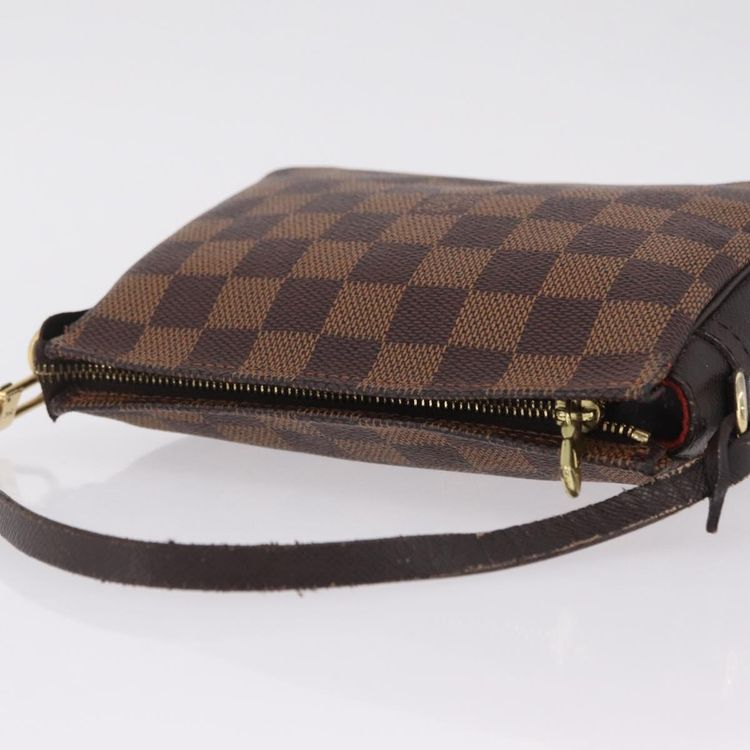 LOUIS VUITTON Damier Ebene Trousse Makeup Pouch N51982 LV Auth ka6856 - Jerrillo image 7
