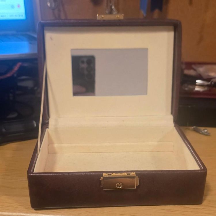 Brown Leather Jewelry Box imagen 2