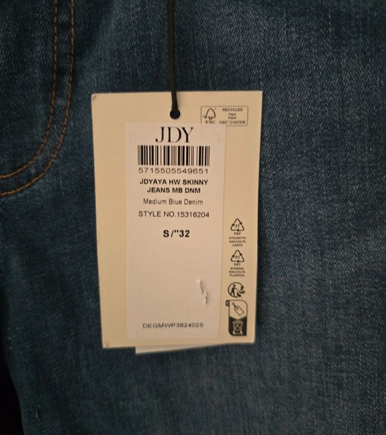 Jdy Medium Blue Denim Skinny Fit High Waist Jeans image 6