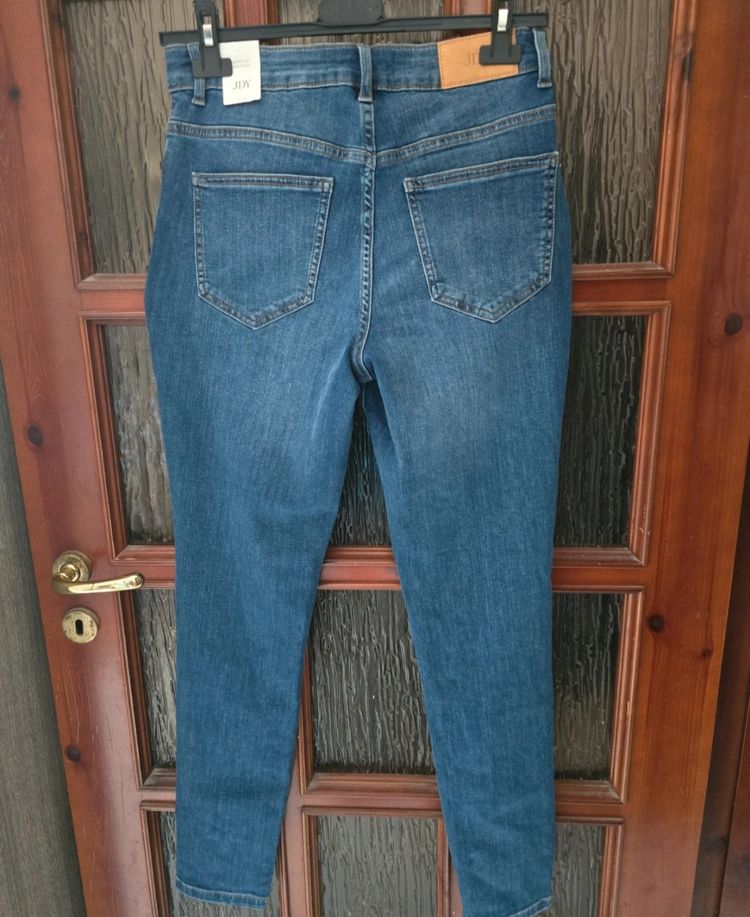 Jdy Medium Blue Denim Skinny Fit High Waist Jeans image 2