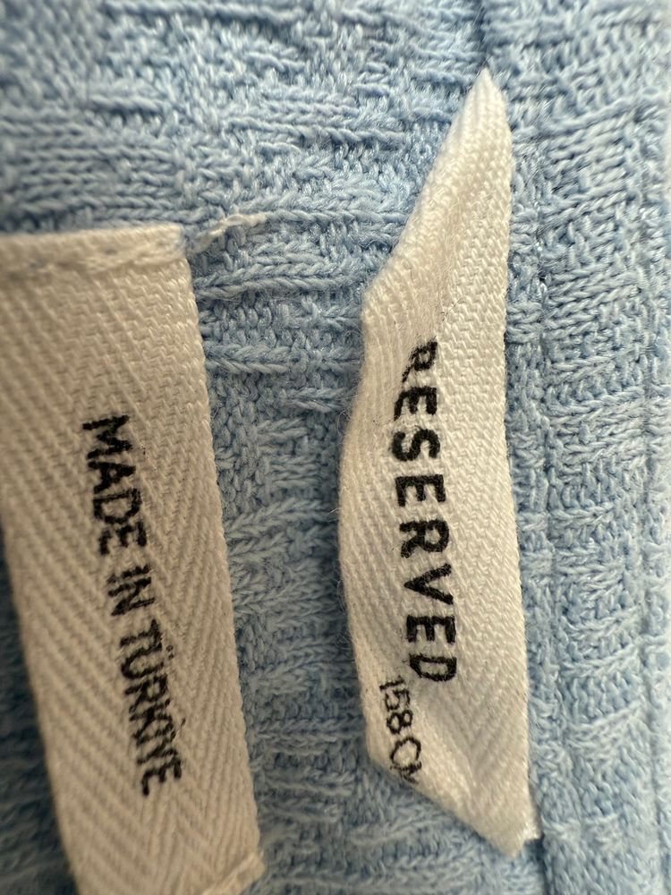 Immagine di Reserved Light Blue Textured Short Sleeve Top And Pants Set 3