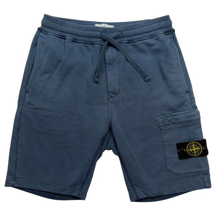 S/S 20 Stone Island Cotton Jersey Cargo Shorts - Blue