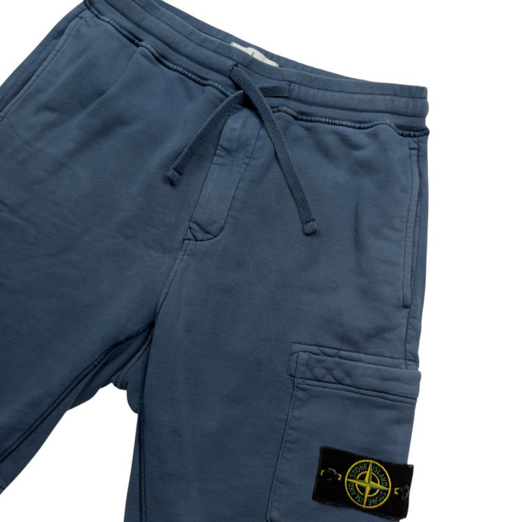 S/S 20 Stone Island Cotton Jersey Cargo Shorts - Blue 3