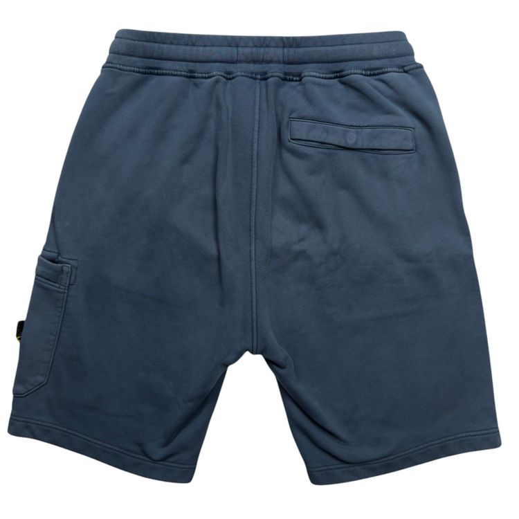 S/S 20 Stone Island Cotton Jersey Cargo Shorts - Blue 4