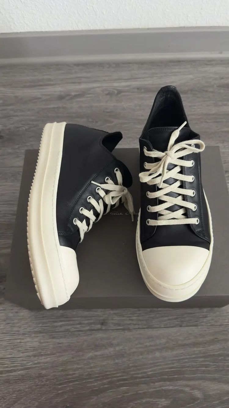 Rick Owens Leather Ramones Low image 1
