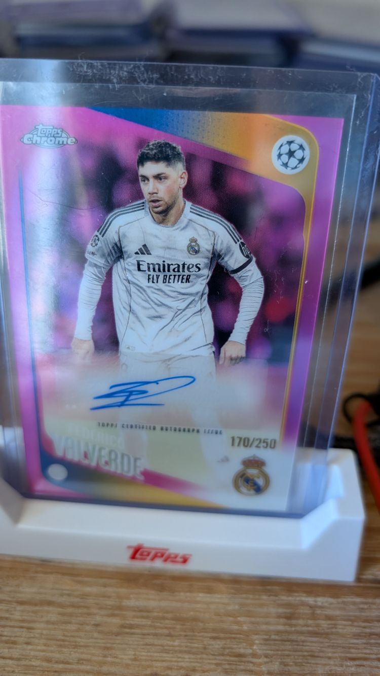 Federico Valverde Auto /250 Topps Chrome UEFA 2025/26 Real Madrid Autograph
