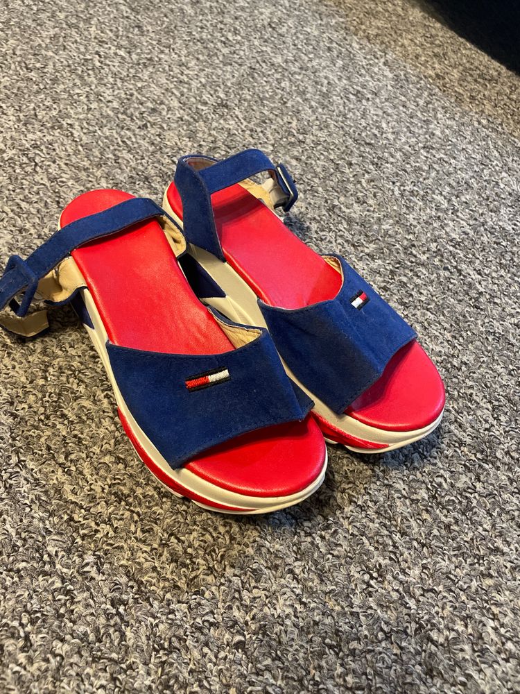 Blue And Red Sandals image 1