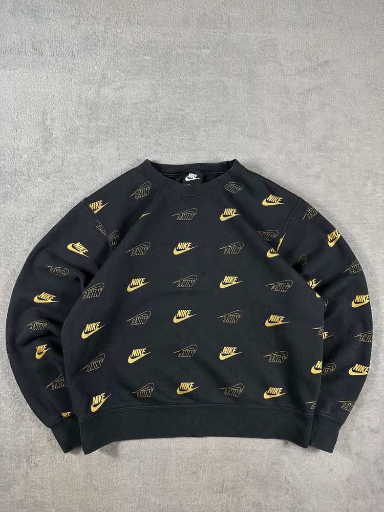 Nike Black Sweatshirt With Yellow Logos